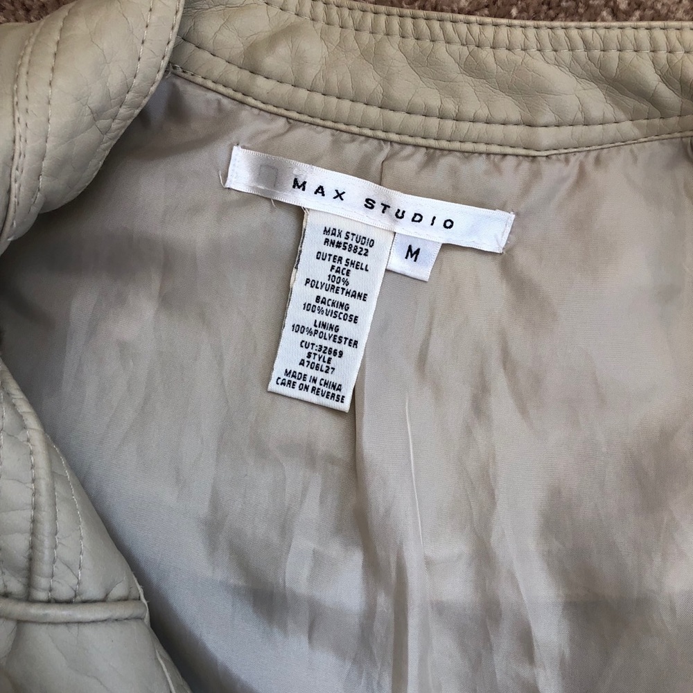 MAX STUDIO VEGAN LEATHER MOTO JACKET - Picture 8 of 8
